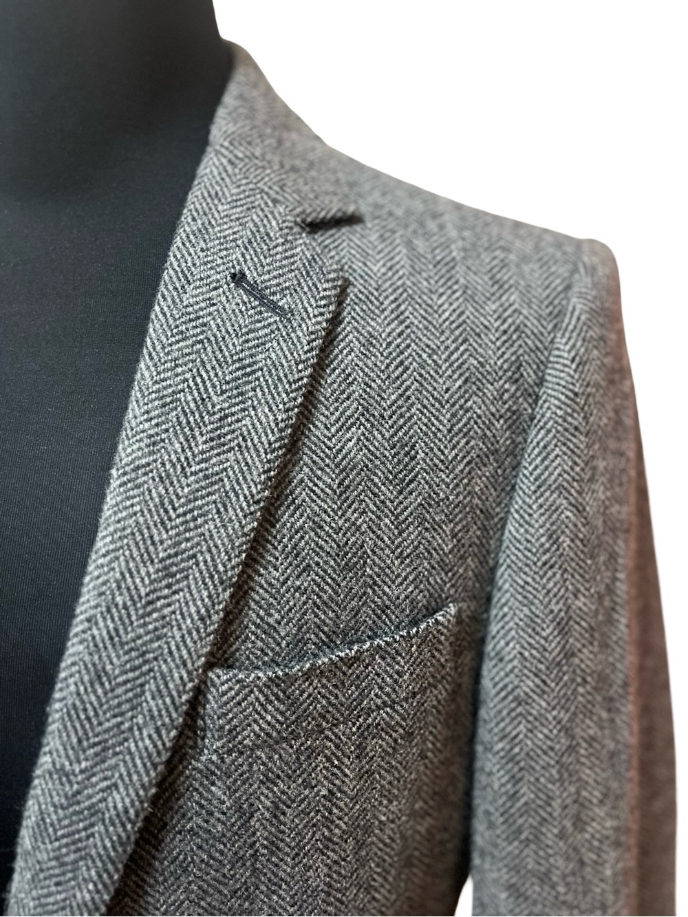 J.Crew Jcrew Ludlow Wool Blazer Jacket 38S Gray Herringbone Tweed Preppy Classic